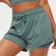 2 in 1 Women Sport Shorts Elastic Waist Quick Dry Gym Workout Yoga Short Pants 2 in 1 Women Sport Shorts Elastic Waist Quick Dry Gym Workout Yoga Short Pants