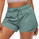 2 in 1 Women Sport Shorts Elastic Waist Quick Dry Gym Workout Yoga Short Pants 2 in 1 Women Sport Shorts Elastic Waist Quick Dry Gym Workout Yoga Short Pants