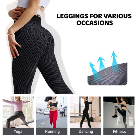 Women Leggings Anti Cellulite Butt Lifting High Waist Textured Elastic Yoga Pants Bubble Butt Sport Workout Tights Women Leggings Anti Cellulite Butt Lifting High Waist Textured Elastic Yoga Pants Bubble Butt Sport Workout Tights