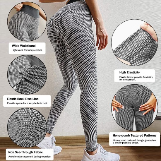 Women Leggings Anti Cellulite Butt Lifting High Waist Textured Elastic Yoga Pants Bubble Butt Sport Workout Tights Women Leggings Anti Cellulite Butt Lifting High Waist Textured Elastic Yoga Pants Bubble Butt Sport Workout Tights