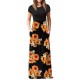 Women Plus Size Dress Retro Floral Print O Neck Short Sleeves Side Pockets Summer Casual Maxi Party Beach Dress Women Plus Size Dress Retro Floral Print O Neck Short Sleeves Side Pockets Summer Casual Maxi Party Beach Dress