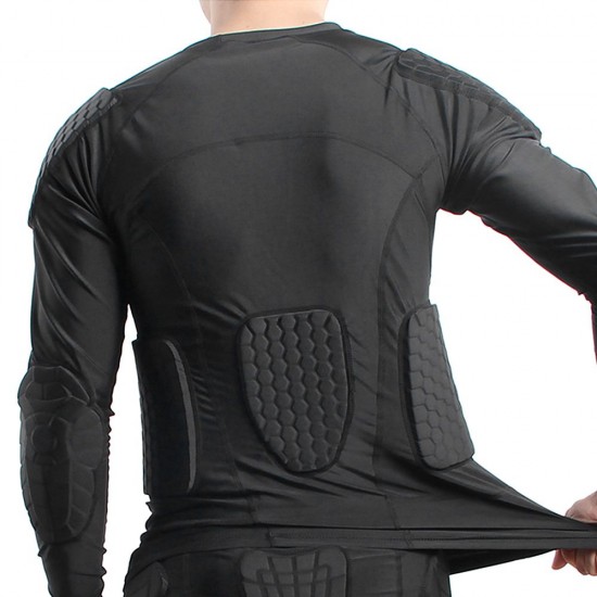 Men Padded Shirt Multiple Pad Protective Gear for Football Baseball Soccer Basketball Volleyball Training Bike Ski Men Padded Shirt Multiple Pad Protective Gear for Football Baseball Soccer Basketball Volleyball Training Bike Ski