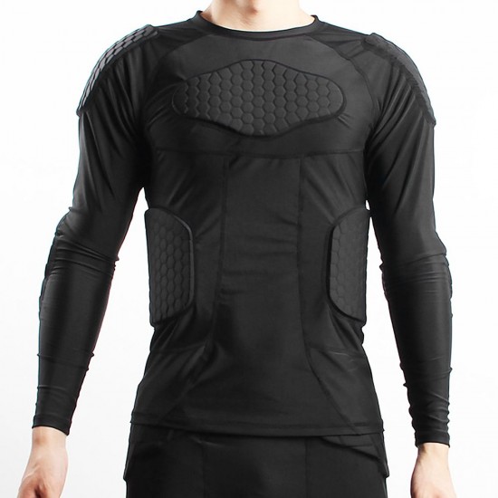 Men Padded Shirt Multiple Pad Protective Gear for Football Baseball Soccer Basketball Volleyball Training Bike Ski Men Padded Shirt Multiple Pad Protective Gear for Football Baseball Soccer Basketball Volleyball Training Bike Ski