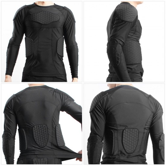 Men Padded Shirt Multiple Pad Protective Gear for Football Baseball Soccer Basketball Volleyball Training Bike Ski Men Padded Shirt Multiple Pad Protective Gear for Football Baseball Soccer Basketball Volleyball Training Bike Ski