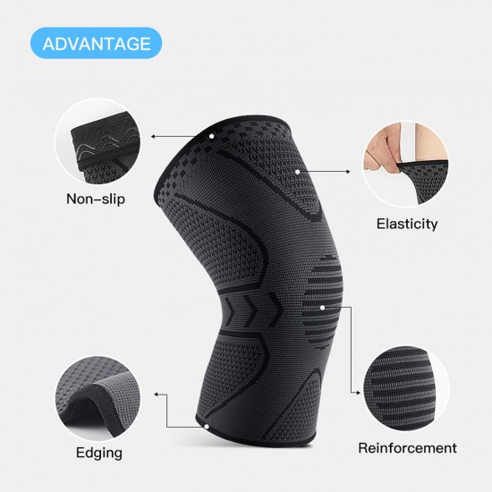1PCS Kneepads Knee Support Protector with Silicone Design and Flexible Elastic Fitness Soft Breathable for Outdoor Activities Hiking Climbing Running Cycling Yoga 1PCS Kneepads Knee Support Protector with Silicone Design and Flexible Elastic Fitness Soft Breathable for Outdoor Activities Hiking Climbing Running Cycling Yoga
