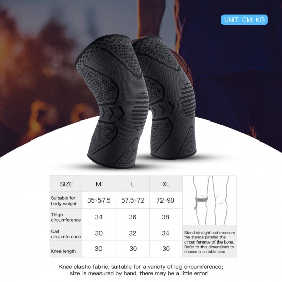 1PCS Kneepads Knee Support Protector with Silicone Design and Flexible Elastic Fitness Soft Breathable for Outdoor Activities Hiking Climbing Running Cycling Yoga 1PCS Kneepads Knee Support Protector with Silicone Design and Flexible Elastic Fitness Soft Breathable for Outdoor Activities Hiking Climbing Running Cycling Yoga