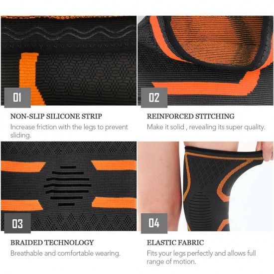 Anti-fall Thin Kneepad Knee Protector for Fitness Running Cycling Mountaineering Elastic Knee Pads Knee Support Anti-fall Thin Kneepad Knee Protector for Fitness Running Cycling Mountaineering Elastic Knee Pads Knee Support