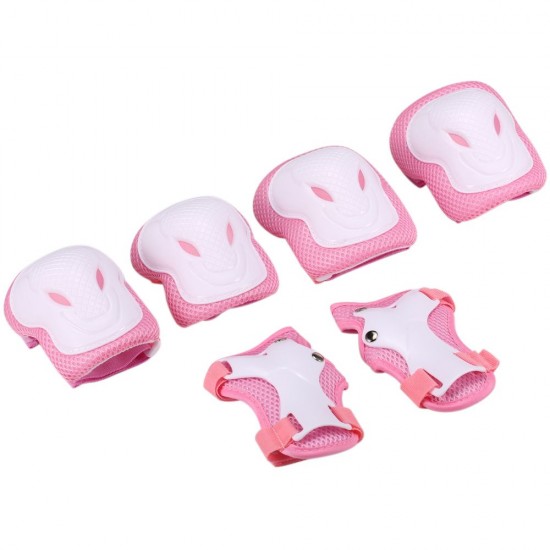 Kids Knee Pads Set 6 in 1 Protective Gear Kit Knee Elbow Pads with Wrist Guards Children Sports Safety Protection Pads for Cycling Roller Skating Kids Knee Pads Set 6 in 1 Protective Gear Kit Knee Elbow Pads with Wrist Guards Children Sports Safety Protection Pads for Cycling Roller Skating