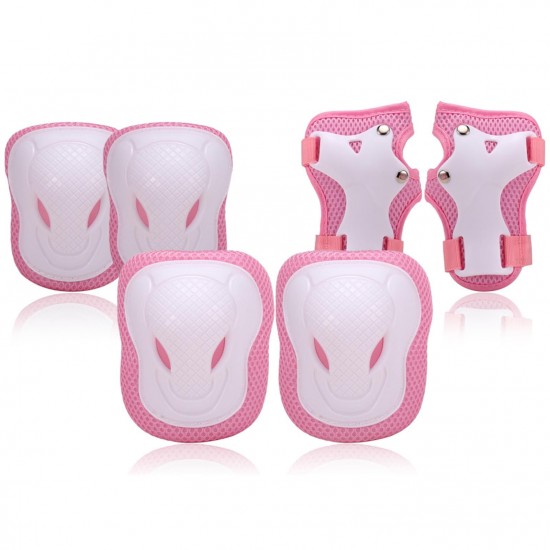 Kids Knee Pads Set 6 in 1 Protective Gear Kit Knee Elbow Pads with Wrist Guards Children Sports Safety Protection Pads for Cycling Roller Skating Kids Knee Pads Set 6 in 1 Protective Gear Kit Knee Elbow Pads with Wrist Guards Children Sports Safety Protection Pads for Cycling Roller Skating