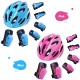 7 in 1 Kids Bike Helmet Pads Adjustable Protective Skateboard Helmet Children Sports Protective Gear Set 7 in 1 Kids Bike Helmet Pads Adjustable Protective Skateboard Helmet Children Sports Protective Gear Set