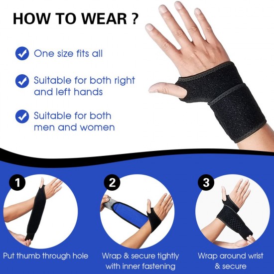 Wrist Support Brace Wrist Stabilizer Adjustable Wrist Bandages Protector Left and Right Hand Wrist Wraps for Fitness Office Pain Relief Wrist Support Brace Wrist Stabilizer Adjustable Wrist Bandages Protector Left and Right Hand Wrist Wraps for Fitness Office Pain Relief