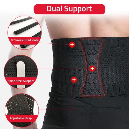 Sports Back Support Brace Breathable Waist Support Belt Adjustable Pain Relief Belt Waist Protective Belt Sports Back Support Brace Breathable Waist Support Belt Adjustable Pain Relief Belt Waist Protective Belt