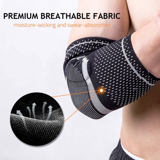 Sports Elbow Protector Sleeve Silicone Elbow Protective Brace High Elastic Elbow Brace for Cycling Basketball Tennis Gyms Sports Elbow Protector Sleeve Silicone Elbow Protective Brace High Elastic Elbow Brace for Cycling Basketball Tennis Gyms