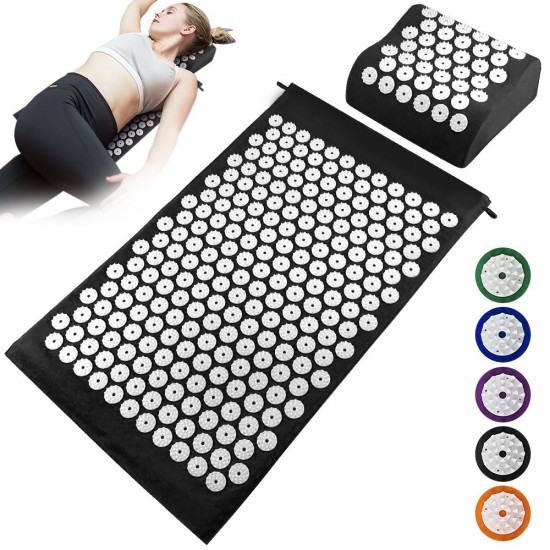 Acupuncture Mat Pillow Set Acupressure Mat Cushion Massage Pillow Pad for Full Body Massage Cushion Acupuncture Mat Pillow Set Acupressure Mat Cushion Massage Pillow Pad for Full Body Massage Cushion