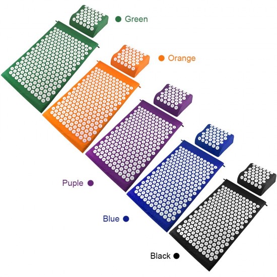 Acupuncture Mat Pillow Set Acupressure Mat Cushion Massage Pillow Pad for Full Body Massage Cushion Acupuncture Mat Pillow Set Acupressure Mat Cushion Massage Pillow Pad for Full Body Massage Cushion