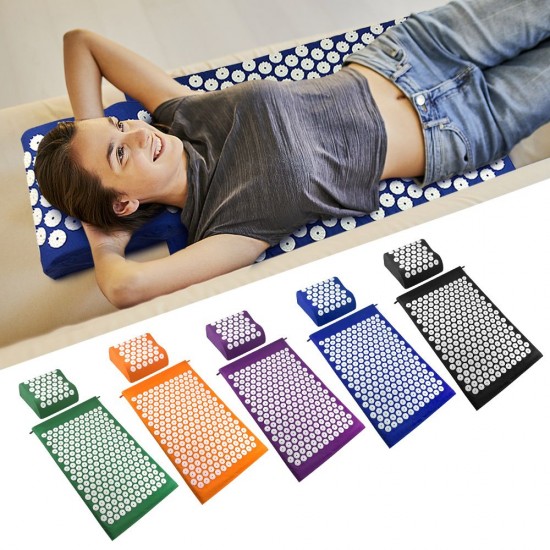 Acupuncture Mat Pillow Set Acupressure Mat Cushion Massage Pillow Pad for Full Body Massage Cushion Acupuncture Mat Pillow Set Acupressure Mat Cushion Massage Pillow Pad for Full Body Massage Cushion