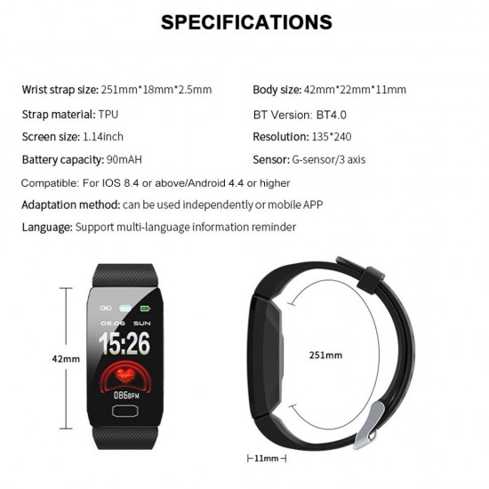 Q1 Smart Bracelet 1.14 inches Color Screen Sports Bracelet Smartband BT 4.0 Fitness Tracker IP67 Waterproof Smart Wristband for IOS/Android Smartphones Q1 Smart Bracelet 1.14 inches Color Screen Sports Bracelet Smartband BT 4.0 Fitness Tracker IP67 Waterproof Smart Wristband for IOS/Android Smartphones