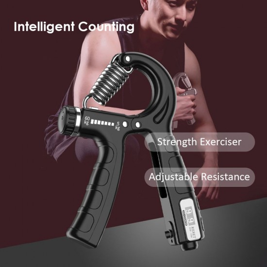 Hand Gripper Adjustable Resistance Hand Grip Strength Trainer Fingers Wrist Forearm Exerciser Workout Gear Home Gym Exercise Equipment Hand Gripper Adjustable Resistance Hand Grip Strength Trainer Fingers Wrist Forearm Exerciser Workout Gear Home Gym Exercise Equipment