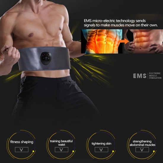 Intelligent Unisex EMS Fitness Trainer Belt Electrical Muscle Stimulator Abdominal Muscle Sticker Home Muscle Training Device Intelligent Unisex EMS Fitness Trainer Belt Electrical Muscle Stimulator Abdominal Muscle Sticker Home Muscle Training Device
