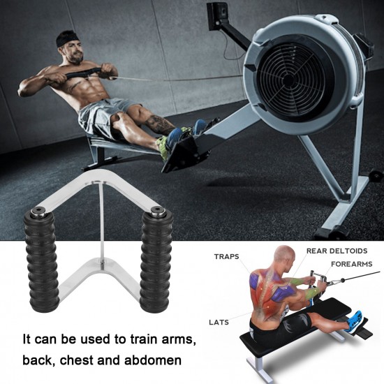 Gym Fitness T-bar For Pulley Cable Machine Back Muscle Workout Row V-shaped Bar Handle Rowing Machine Hand Grips Gym Fitness T-bar For Pulley Cable Machine Back Muscle Workout Row V-shaped Bar Handle Rowing Machine Hand Grips