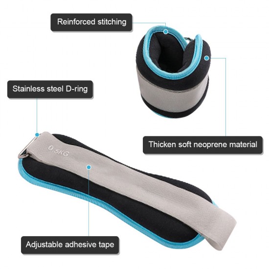 1 Pair Neoprene Ankle Weights Strap Fitness Ankle Straps Legs Weight For Running Jogging Walking Aerobics Exercise Gymnastics 1 Pair Neoprene Ankle Weights Strap Fitness Ankle Straps Legs Weight For Running Jogging Walking Aerobics Exercise Gymnastics
